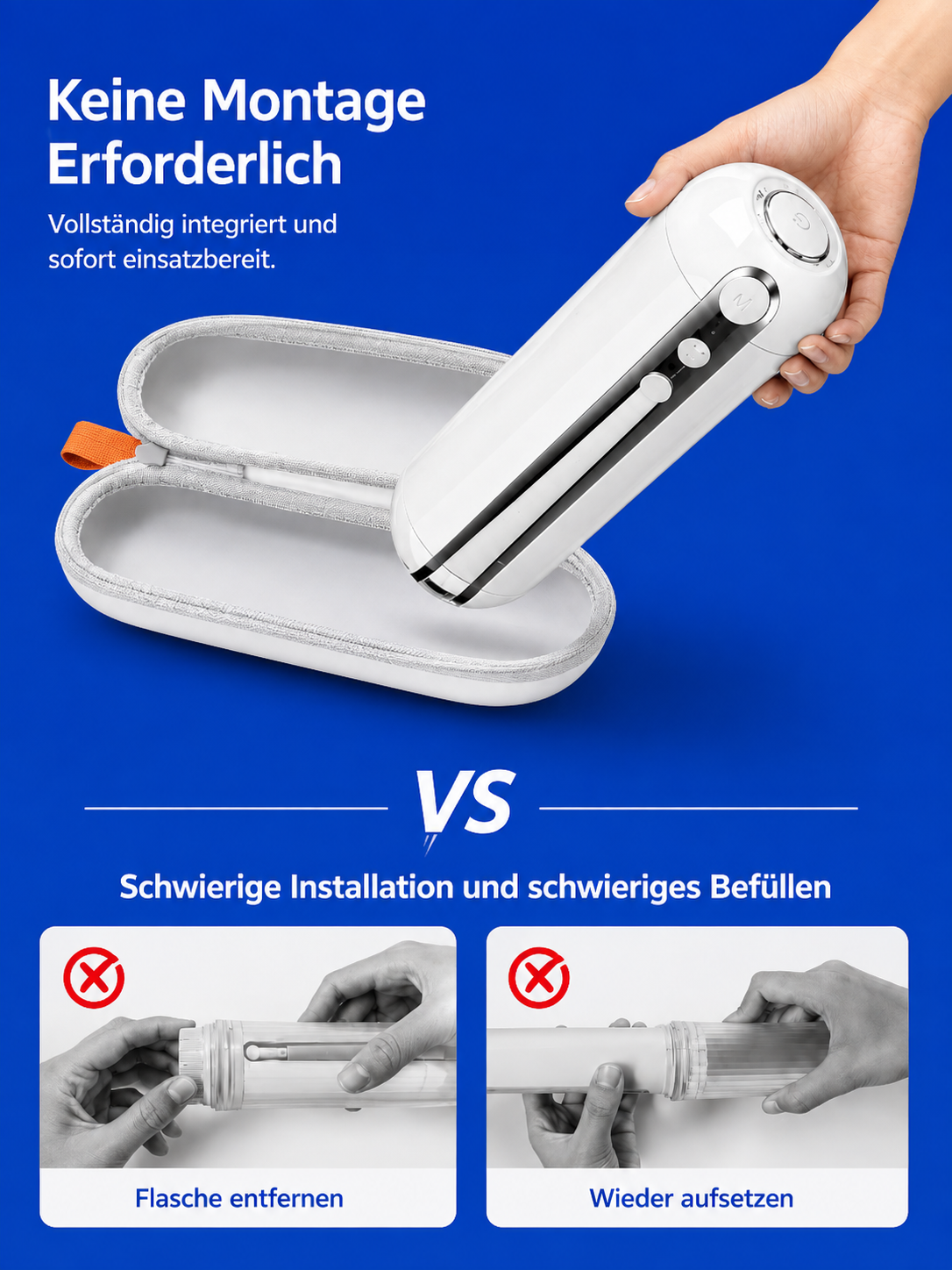 Bidezz mobiles Bidet ohne Montage mit praktischer Hartschale
