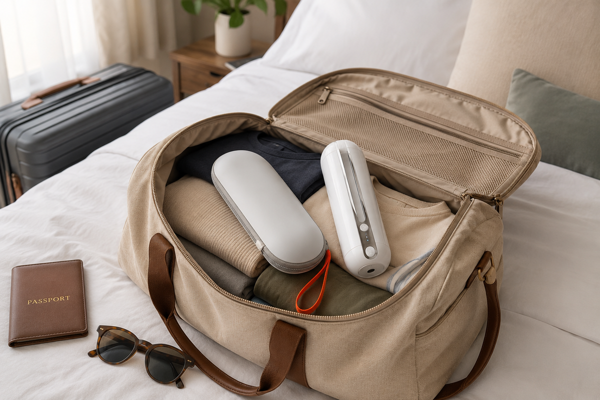 Bidezz mobiles Bidet mit Hartschale im Reisegepäck